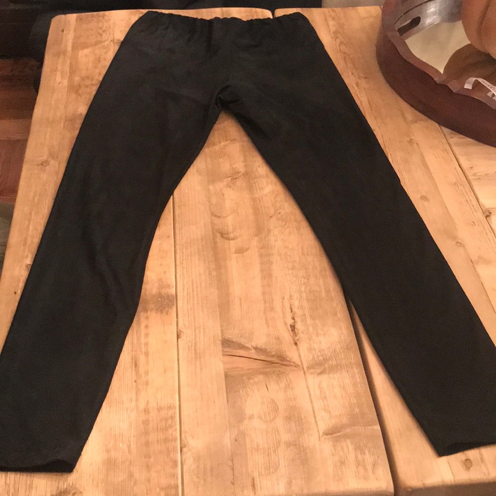 Aqua black ultra suede legging